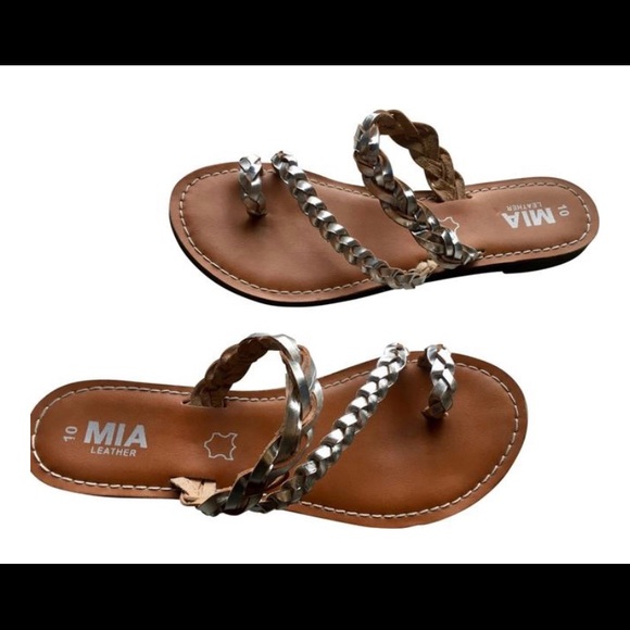 mia leather sandals
